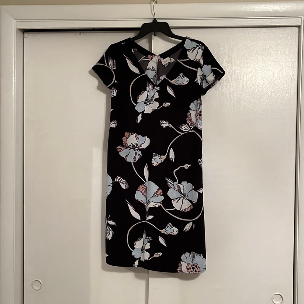 A New Day Black Floral Dress Size XS - Picture 2 of 8